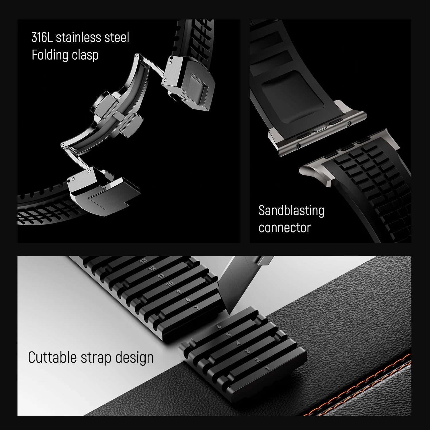 Silicone Sports Strap for Apple Watch Ultra 2/1 49mm Series 10 9 8 7 46mm 45mm 44mm Rubber Band for IWatch 6 5 4 3 42mm Bracelet